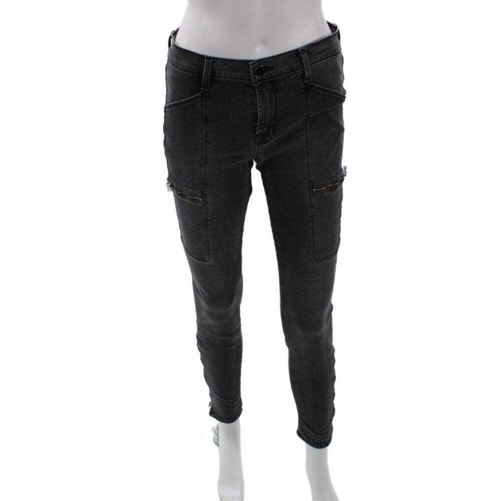 J Brand Women Skinny Ankle Dark Gray Jeans Mid Rise Button Size 27